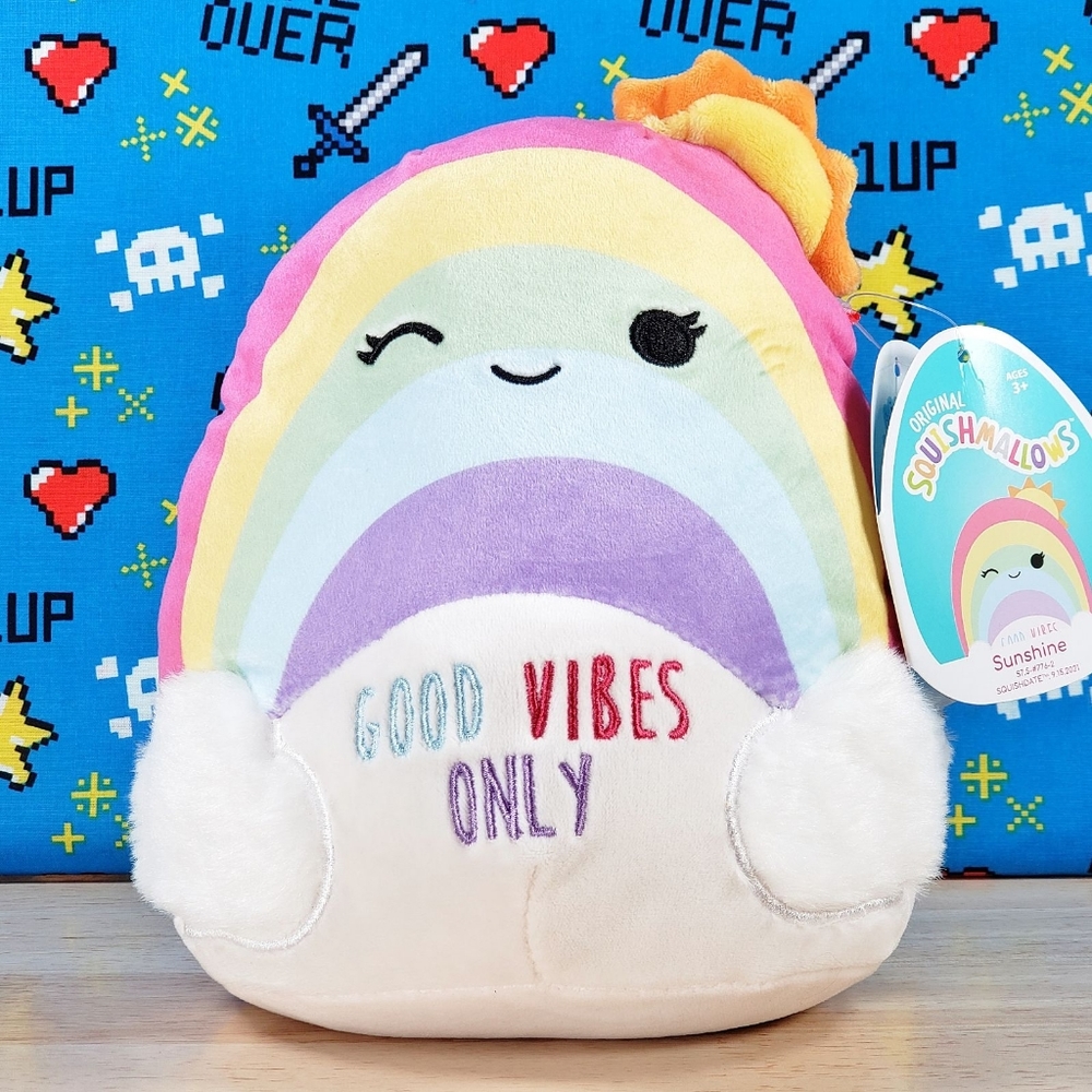 Squishmallow Sunshine the Rainbow 7.5" 2021 UltraSoft Stuffed Wellness Plush